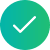 A green circle with an image of a check mark in the middle.