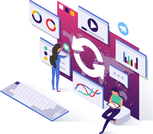 A computer screen with many different icons on it