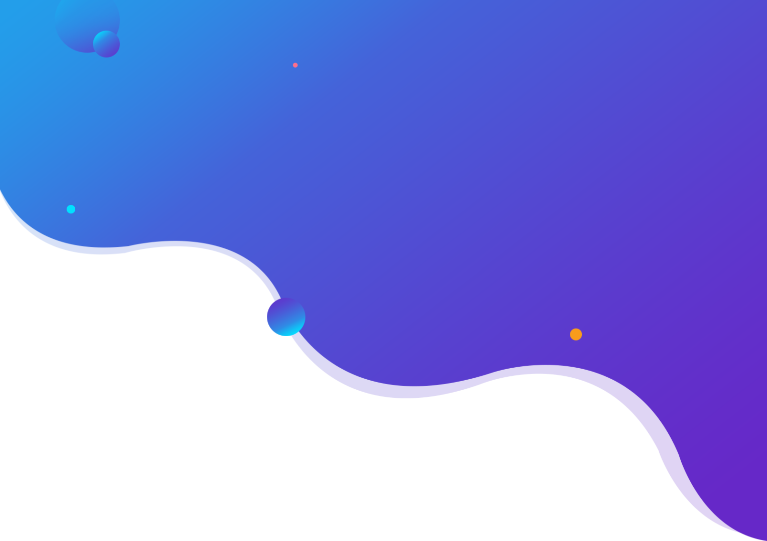 A blue and green background with some shapes