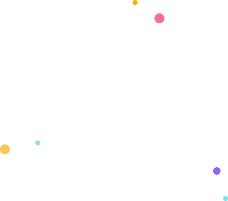 A green background with many different colored dots.