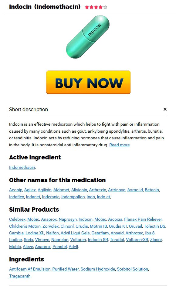 Indocin medication with buy option displayed.